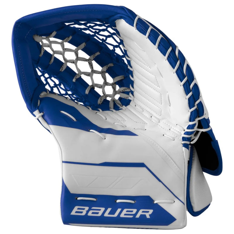 Bauer Goalie Protective Gear Bauer Supreme Fuse Hockey Goalie Catcher Senior 2026 White Blue