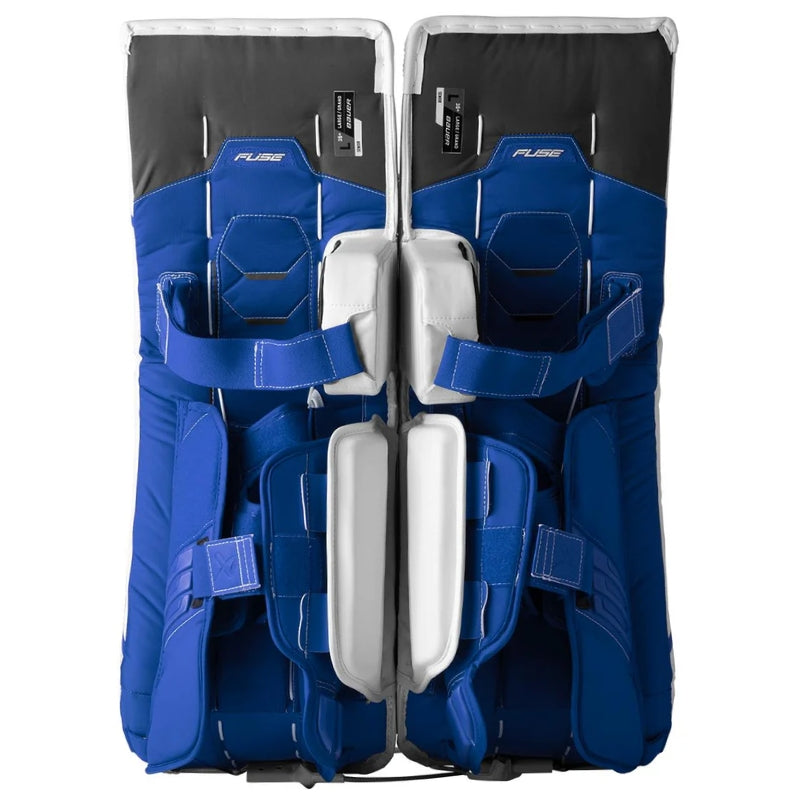 Bauer Goalie Protective Gear Bauer Supreme Fuse Hockey Goalie Leg Pads Senior 2026 White Blue MTO