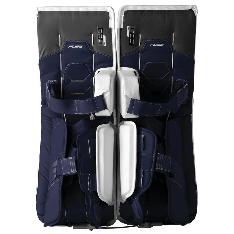 Bauer Goalie Protective Gear Bauer Supreme Fuse Hockey Goalie Leg Pads Senior 2026 White Navy MTO