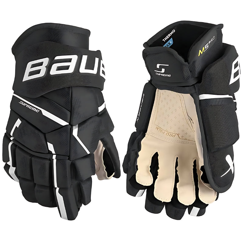 Bauer Hockey Gloves Bauer Supreme M5 Pro Intermediate Hockey Gloves 12 Black White