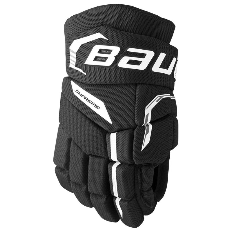 Bauer Hockey Protective Gear Bauer Supreme Fuse Hockey Gloves Youth 2026 Black White