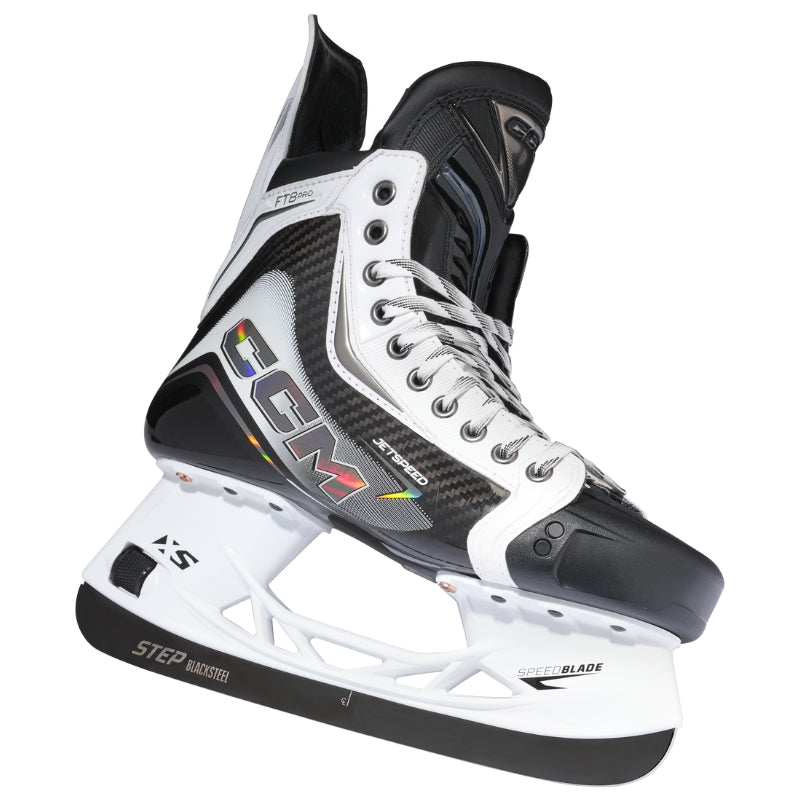 CCM Ice Skates CCM JetSpeed FT8 Pro White Edition Hockey Skates Senior SKFT8PW-SR