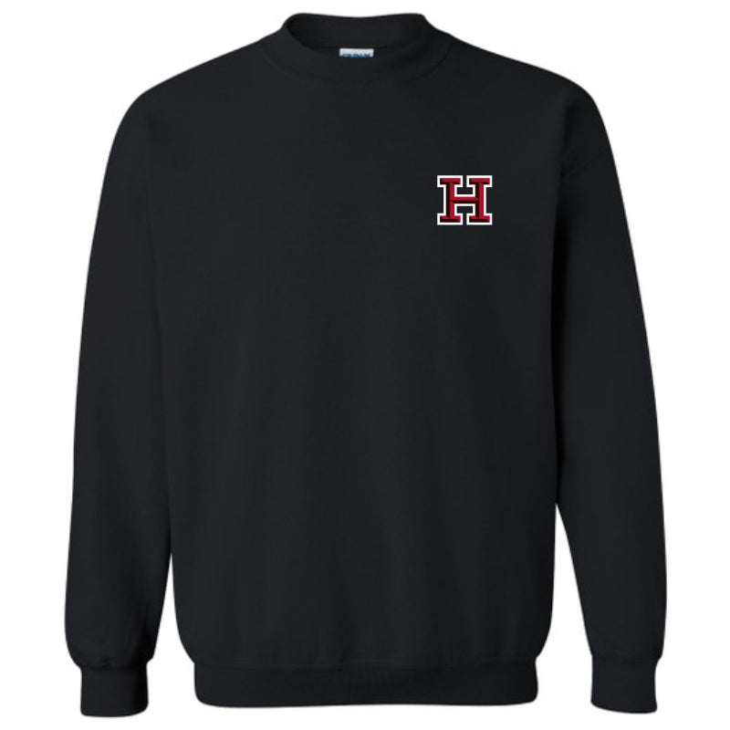 HLL Team Apparel HLL Gildan Heavy Blend Crewneck Sweatshirt Small H Logo Adult Black