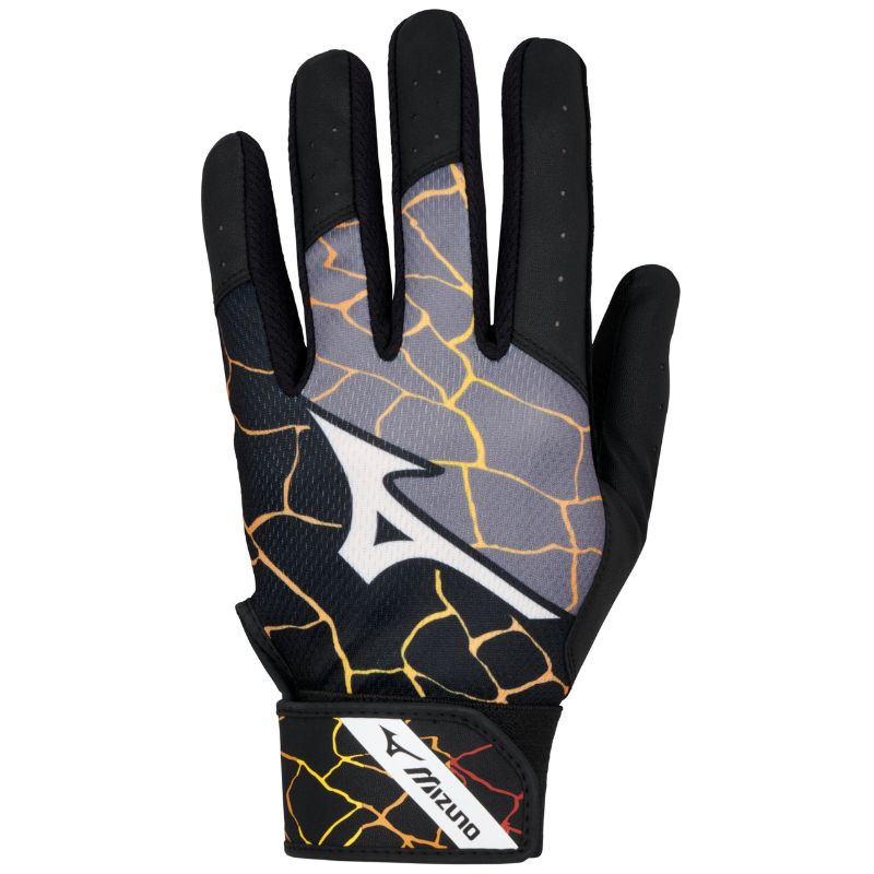 Mizuno Baseball Batting Gloves Mizuno MVP (2026) Youth Black/Orange 330462