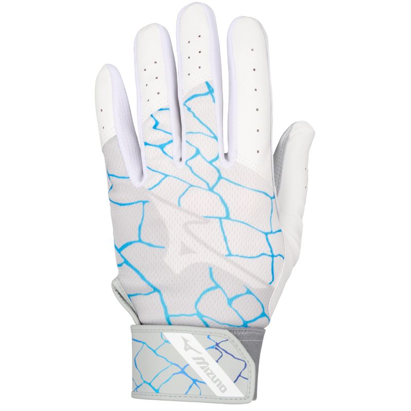 Mizuno Baseball Batting Gloves Mizuno MVP (2026) Youth White/Blue 330462