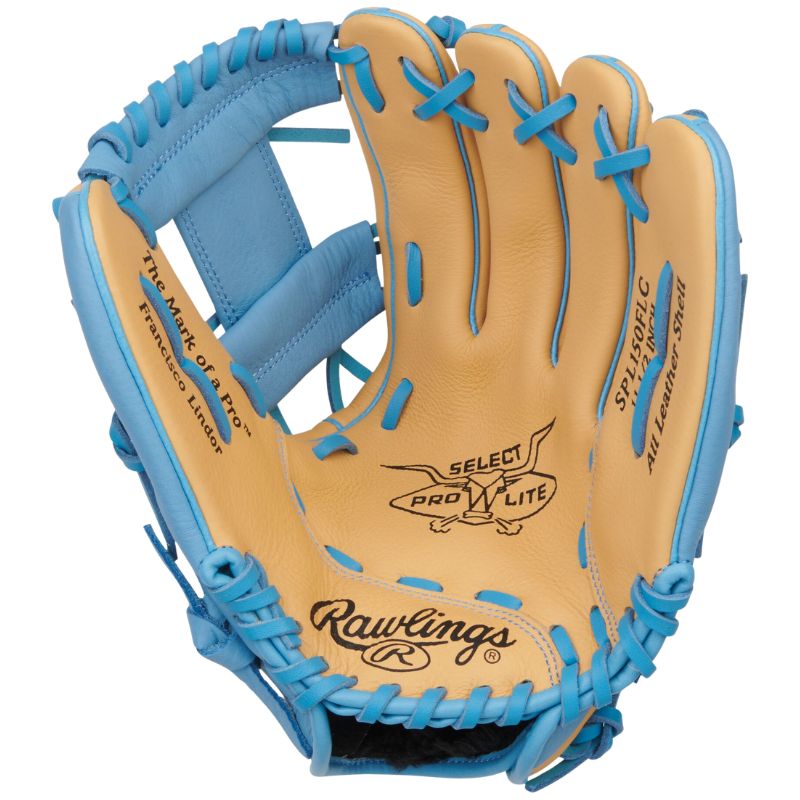 Rawlings Baseball Gloves Rawlings Select Pro Lite Francisco Lindor 11.5" (2026) Youth SPL150FLC Camel/Columbia Blue