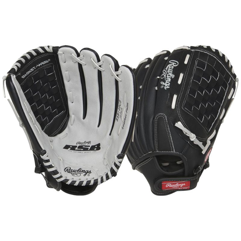 Rawlings Baseball and Softball Fielding Gloves Rawlings RSB Series 14" Outfield Slo-pitch Softball (2026) Adult RSB140GB Black/Gray