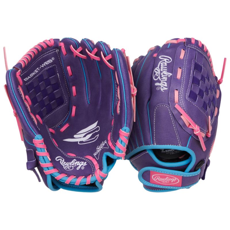 Rawlings Softball Gloves Sure Catch 11" (2026) Youth SCSB110PU Purple/Columbia Blue/Pink RHT LHT