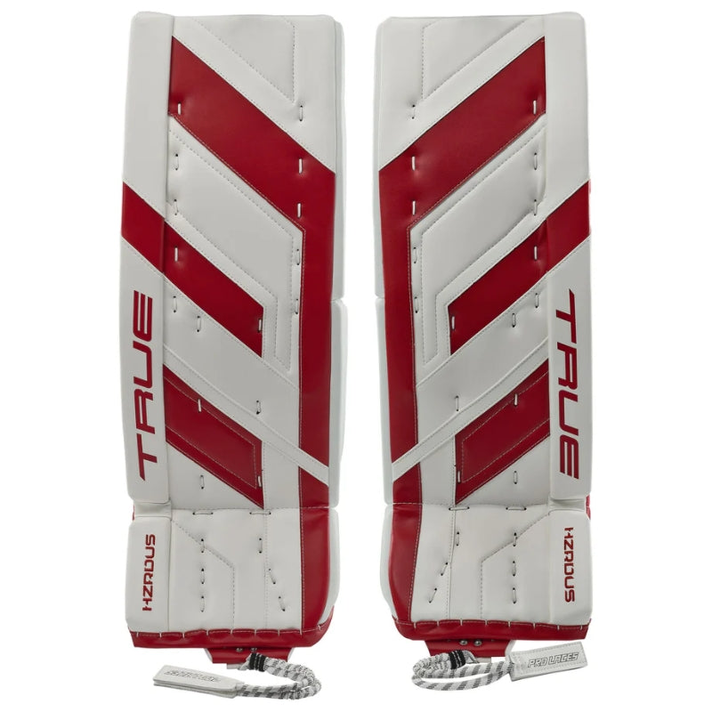 TRUE Hockey Protective Gear TRUE HZRDUS 9X4 Goalie Leg Pads Senior 2024 White Red