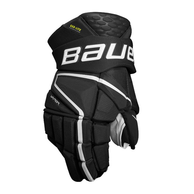 Bauer Vapor Hyperlite Hockey Gloves Senior 2022 black/white back of one glove
