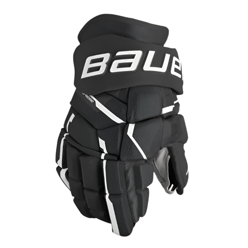 Bauer Supreme Mach Hockey Gloves Senior 2023 black/white back of right glove