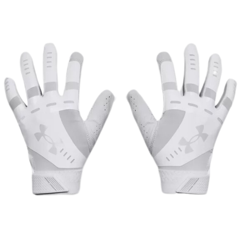 Under Armour Radar Baseball Batting Gloves Women`s white/grey back of both gloves