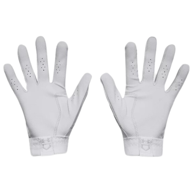 Under Armour Radar Baseball Batting Gloves Women`s white/grey front (palm) of both gloves