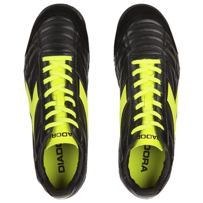 Diadora M.Winner Soccer Turf Boots Black/Neon Adult top of both shoes pointing up