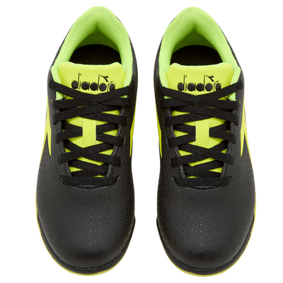 Diadora Pichichi 5 JR/PR Soccer Turf Boots Black/Yellow Junior top of both shoes pointing down