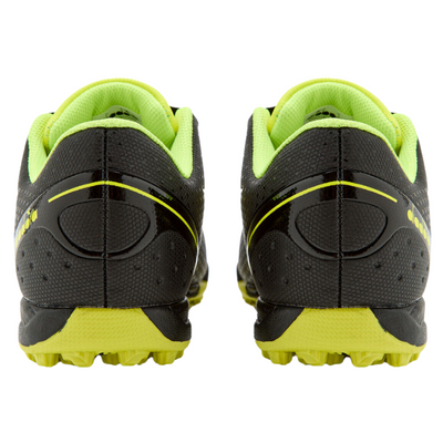 Diadora Pichichi 5 JR/PR Soccer Turf Boots Black/Yellow Junior back of both shoes