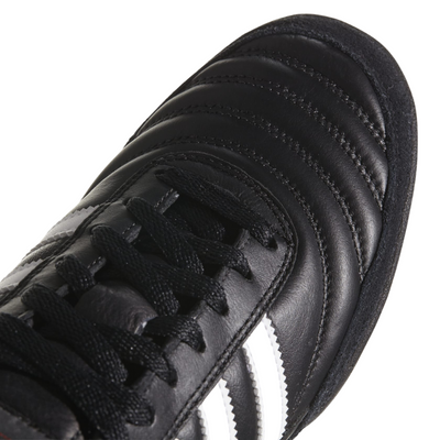 Adidas Copa Mundial Leather Team Black/White/Red Junior Adult Soccer Turf Boots close-up of front half 