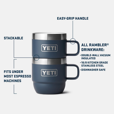 YETI Rambler 6oz (177ml) Stackable Espresso Mugs