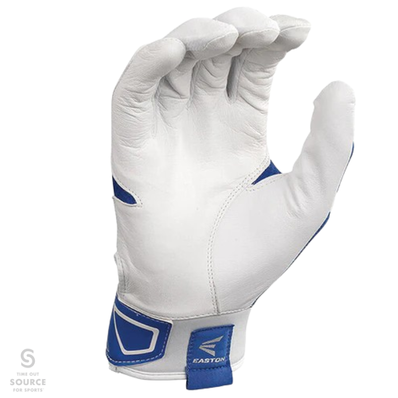 Easton Z3 Baseball Batting Gloves - White / Royal - Adult