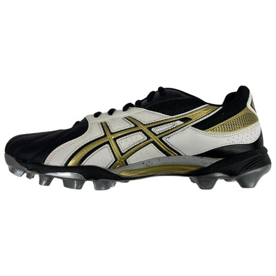 Asics Field Hockey Shoes Asics Gel Lethal Ultimate IGS 6 Field Hockey Boots Men White Black Gold