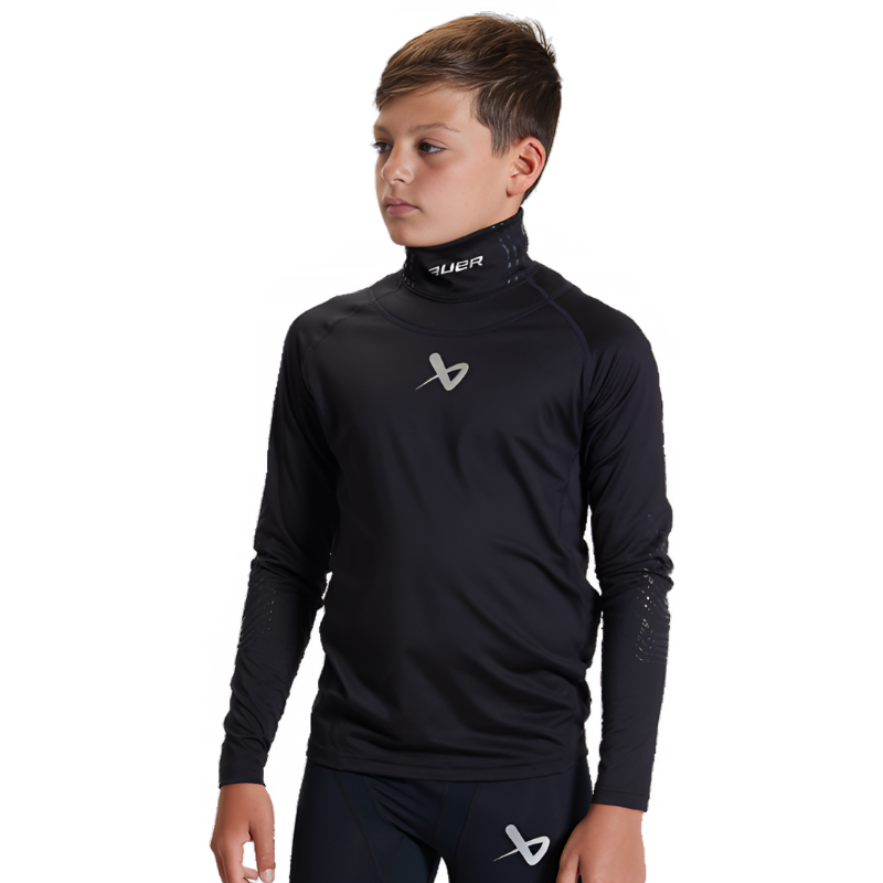 Bauer Activewear Bauer Ls Cut-Resistant Neck Protect Hockey Base Layer Youth 2022