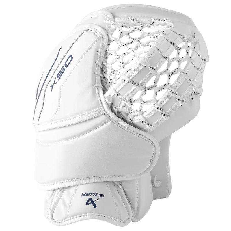 Bauer Goalie Protective Gear Bauer GSX Hockey Goalie Catcher Junior 2026 White Blue REG FR