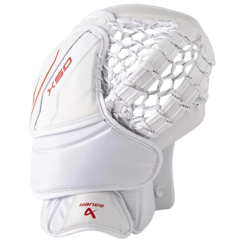 Bauer Goalie Protective Gear Bauer GSX Hockey Goalie Catcher Junior 2026 White Red REG FR