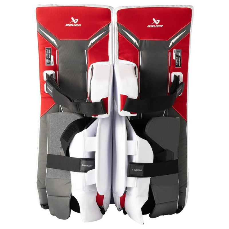 Bauer Goalie Protective Gear Bauer GSX Hockey Goalie Leg Pads Junior 2026 White Red XS Small Medium Large