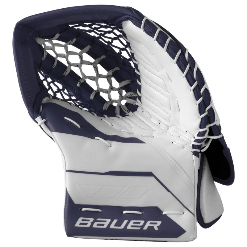 Bauer Goalie Protective Gear Bauer Supreme Fuse Hockey Goalie Catcher Senior 2026 White Navy