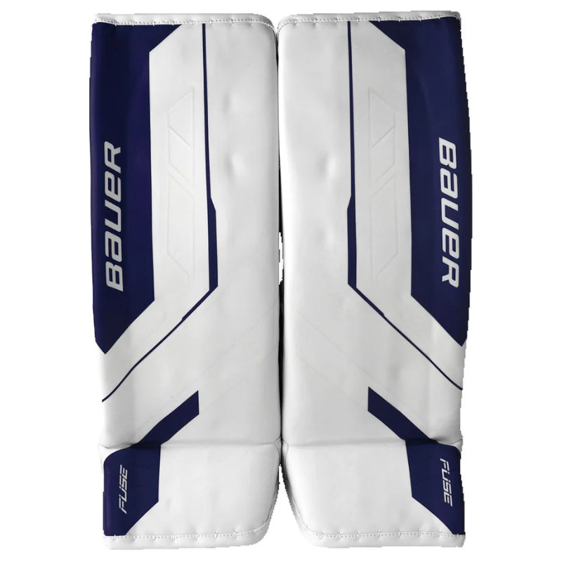 Bauer Goalie Protective Gear Bauer Supreme Fuse Hockey Goalie Leg Pads Senior 2026 White Navy