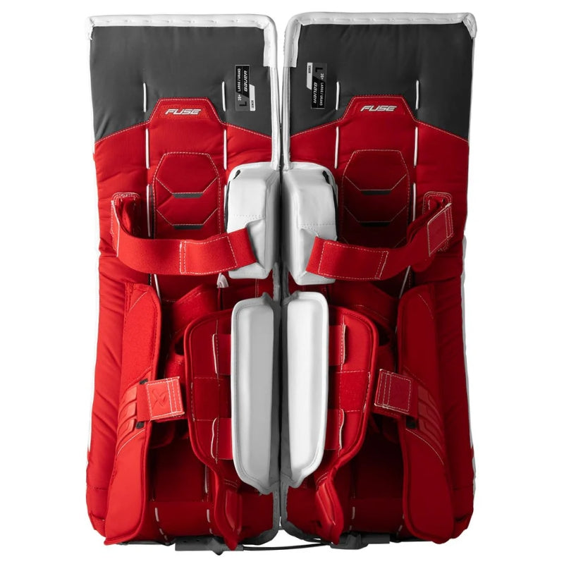 Bauer Goalie Protective Gear Bauer Supreme Fuse Hockey Goalie Leg Pads Senior 2026 White Red MTO