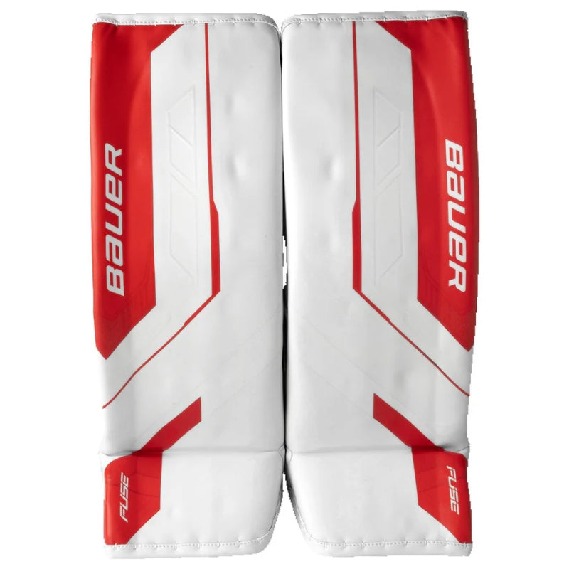 Bauer Goalie Protective Gear Bauer Supreme Fuse Hockey Goalie Leg Pads Senior 2026 White Red