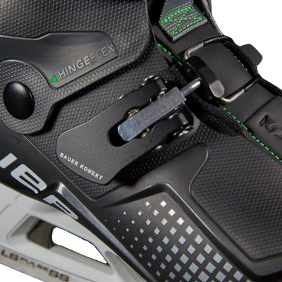 Bauer Goalie Skates Bauer Konekt (2022) Senior Black close-up of buckle, secured, facing bottom right