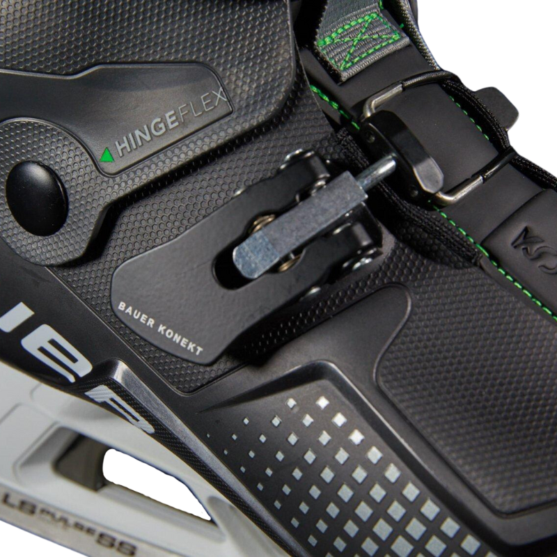 Bauer Goalie Skates Bauer Konekt (2022) Senior Black close-up of buckle, secured, facing bottom right