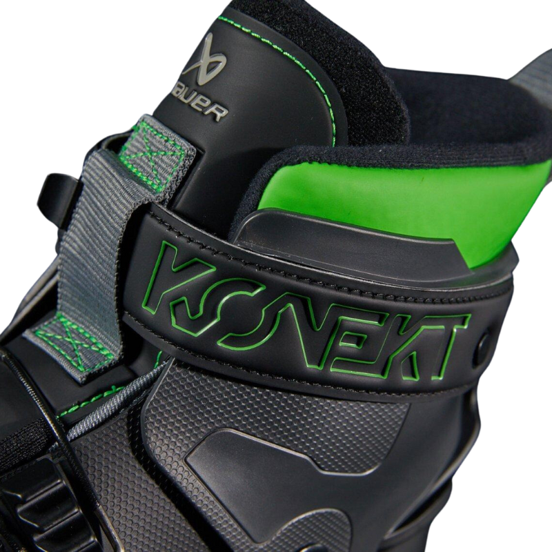 Bauer Goalie Skates Bauer Konekt (2022) Senior Black close-up of tongue, facing left