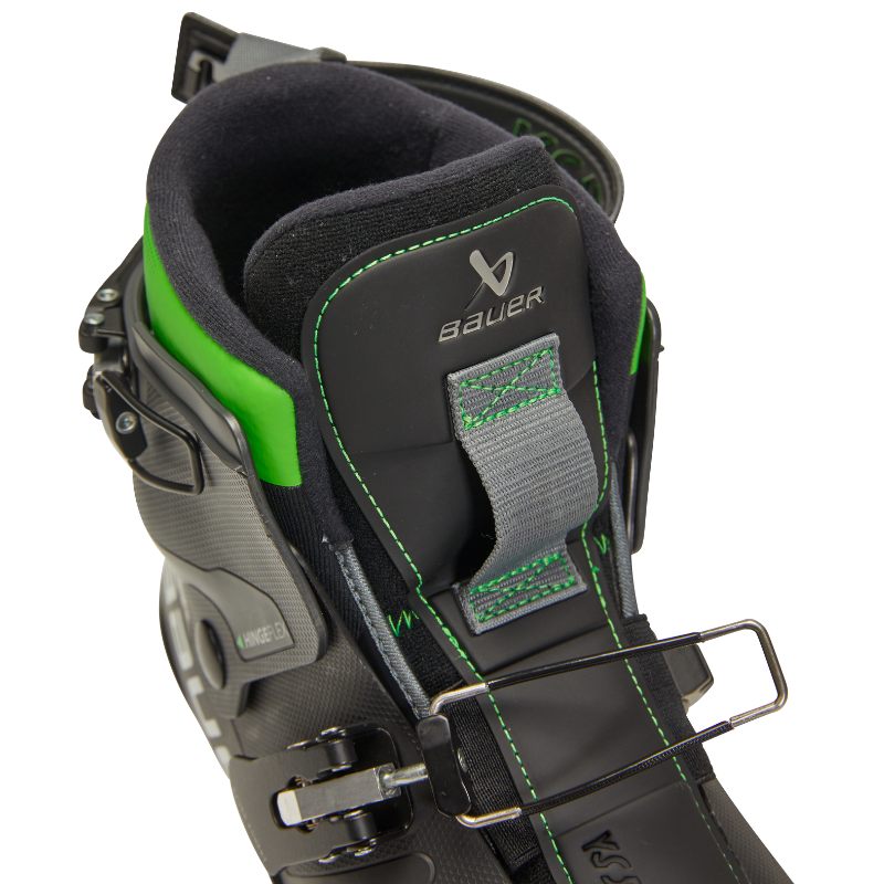 Bauer Goalie Skates Bauer Konekt (2022) Senior Black close-up of tongue, facing bottom right