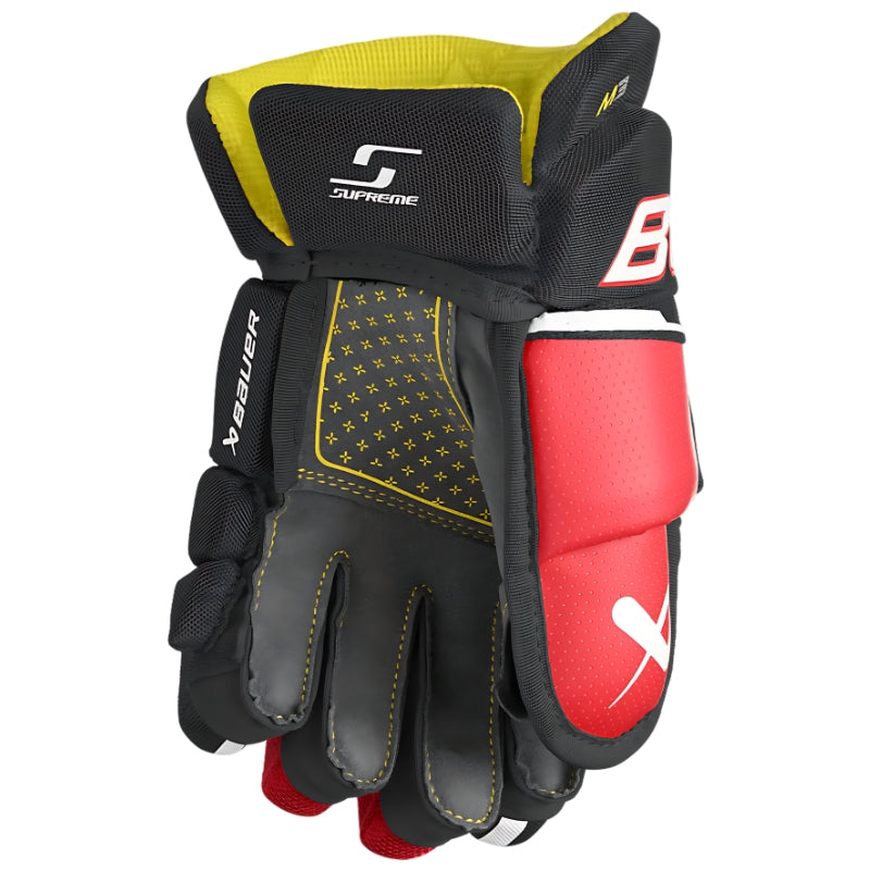 Bauer Hockey Gloves Bauer Supreme M3 Intermediate Hockey Gloves 13 Black Red