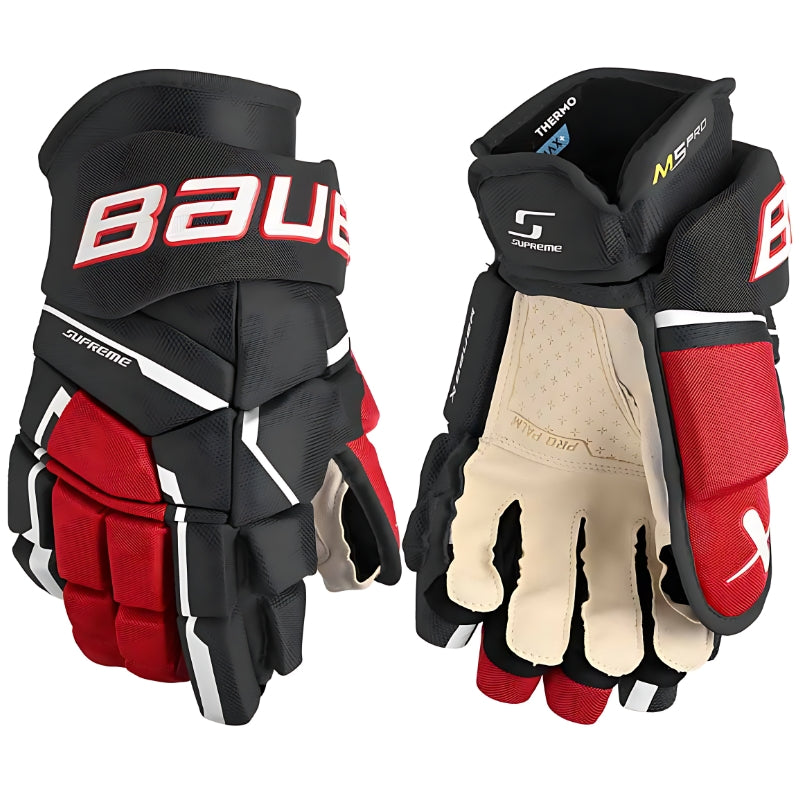 Bauer Hockey Gloves Bauer Supreme M5 Pro Intermediate Hockey Gloves 12 Black Red