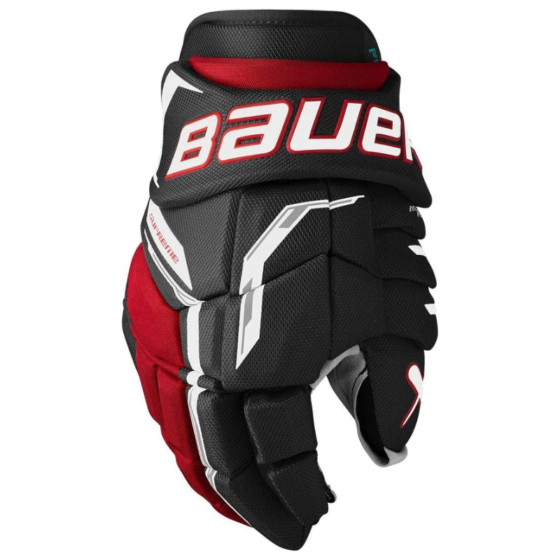 Bauer Hockey Protective Gear Bauer Supreme Fuse Hockey Gloves Intermediate 2026 Black Red