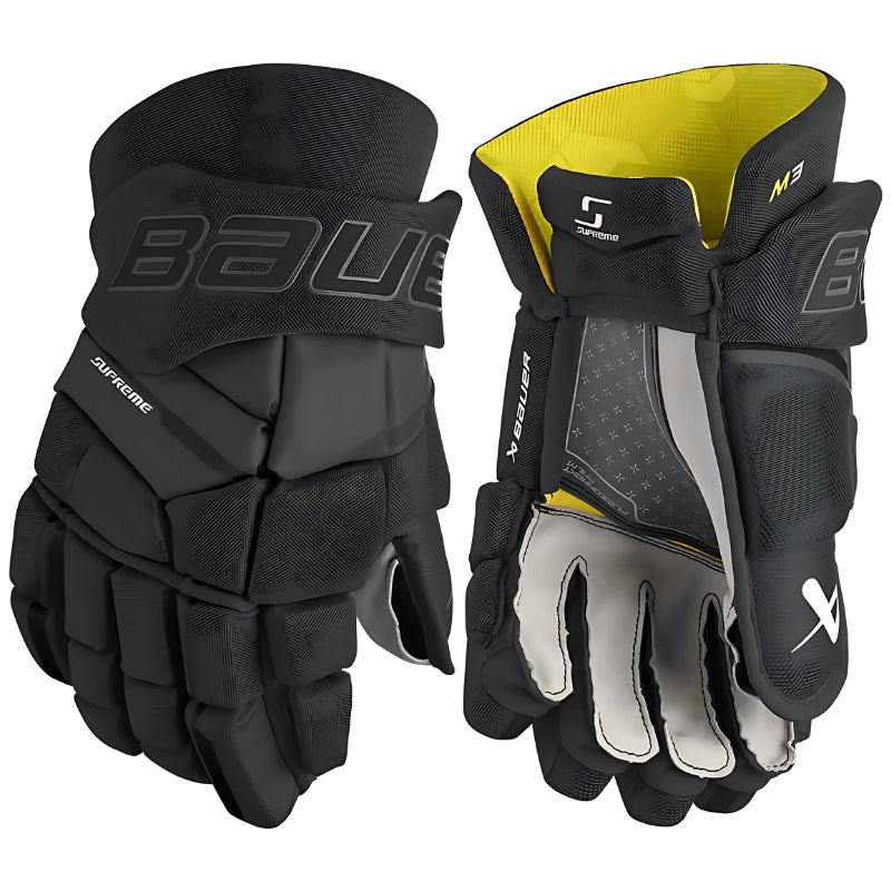 Bauer Hockey Protective Gear Bauer Supreme M3 Hockey Gloves Senior 2023 Black