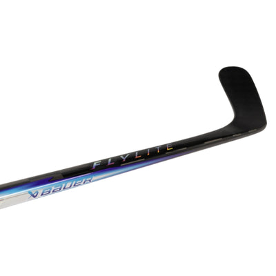 Bauer Hockey Sticks Bauer Vapor Flylite (2025) Senior Black/White/Blue side near-horizontal close-up with blade pointing up