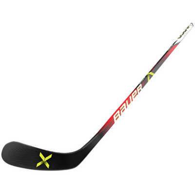Bauer Hockey Sticks Bauer Vapor Grip (2023) Youth Black/Red/White side diagonal close-up with blade pointing left