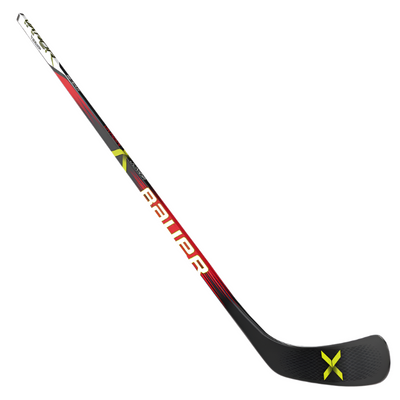 Bauer Hockey Sticks Bauer Vapor Grip (2023) Youth Black/Red/White side diagonal with blade pointing right