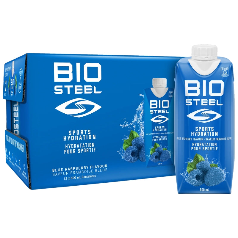 BioSteel Sports Beverages BioSteel Ready to Drink Sports Drink 500ml Tetra Pak Blue Raspberry