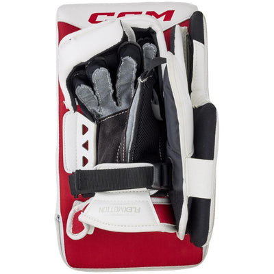 CCM Goalie Blockers CCM Phenom Source Exclusive (2025) Junior White/Red back (glove)