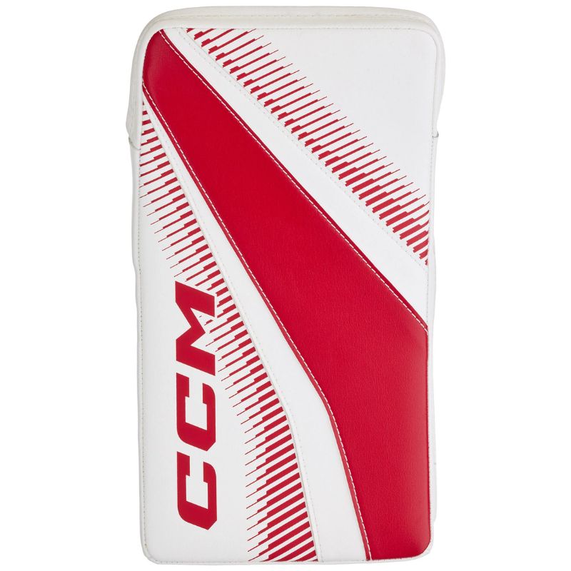 CCM Goalie Blockers CCM Phenom Source Exclusive (2025) Junior White/Red front