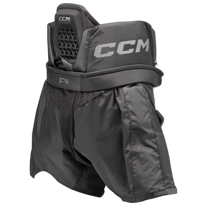 CCM Hockey Protective Gear CCM Axis F9 Hockey Goalie Pants Intermediate 2024 Black HPGF9:INT