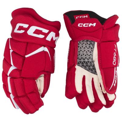 CCM Hockey Protective Gear CCM JetSpeed FT680 Hockey Gloves Junior Red White