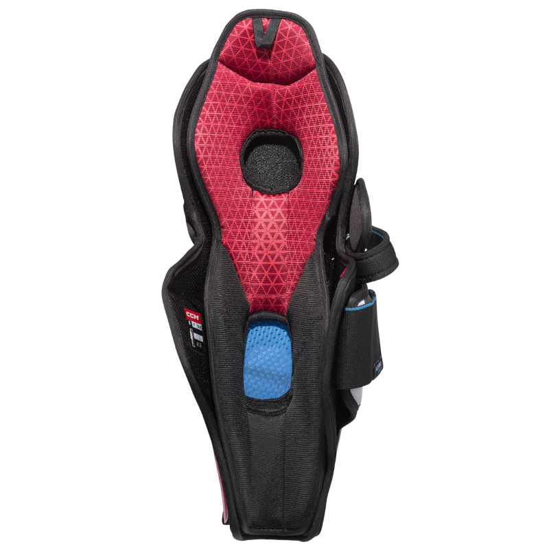 CCM Hockey Protective Gear CCM Jetspeed Control Hockey Shin Guards Junior White Black Red