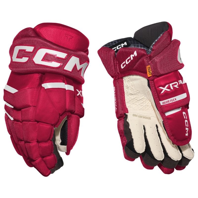 CCM Hockey Protective Gear CCM Tacks XR Pro Hockey Gloves Junior 2026 Red White